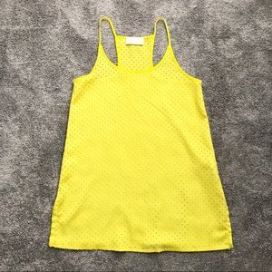 Zara Yellow Perforated Tunic Tank